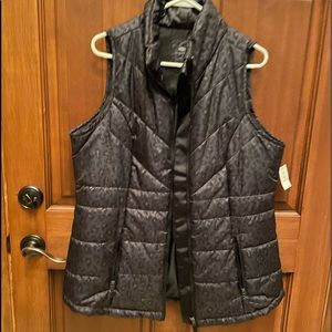 Maurices Animal print puffer vest.  size 0 (plus) (size XL in regular size)